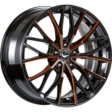 8.5x18 ET40 - LK5/114.3 ML73.1 Barracuda Project 3.0 black gloss flashorange