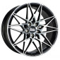 8.5x20 ET45 - LK5/112 ML72.6 MAM B2 black front polish