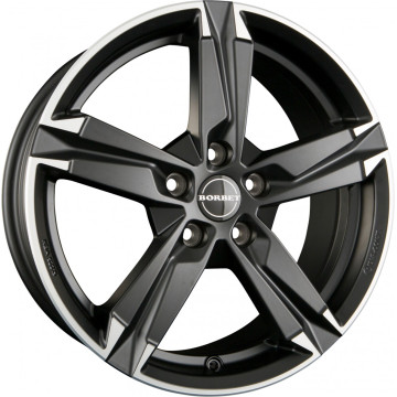 6.5x16 ET42 - LK5/112 ML57.1 Borbet T10 matt black polished