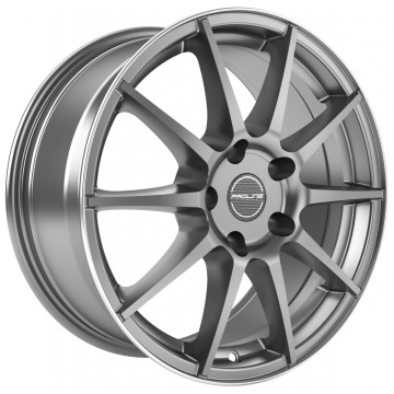 7x17 ET38 - LK5/105 ML56.6 Proline UX100 grey rim polished