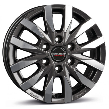 6.5x16 ET54 - LK6/130 ML84.1 Borbet CW6 mistral anthracite glossy polished