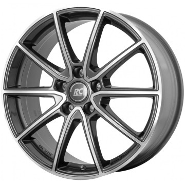 6.5x16 ET41 - LK5/115 ML70.2 RC-Design RC32 himalaya-grey front-poliert