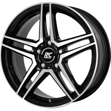 6.5x16 ET49 - LK5/112 ML66.6 RC-Design RCD17 schwarz front-poliert