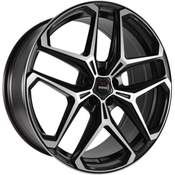9x20 ET26 - LK5/112 ML66.6 Momo RF04 black matt polish