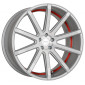 10.5x20 ET15 - LK5/112 ML73.1 Corspeed Deville silver-brushed-surface / Undercut Color Trim rot