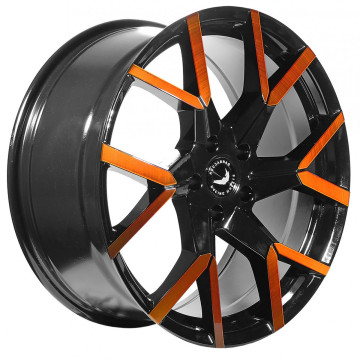 8.5x19 ET33 - LK5/112 ML73.1 Barracuda Tzunamee EVO black gloss flashorange
