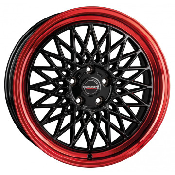 8x18 ET45 - LK5/112 ML66.5 Borbet B black rim red