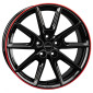 8x18 ET40 - LK5/112 ML66.6 Borbet LX18 black glossy rim red