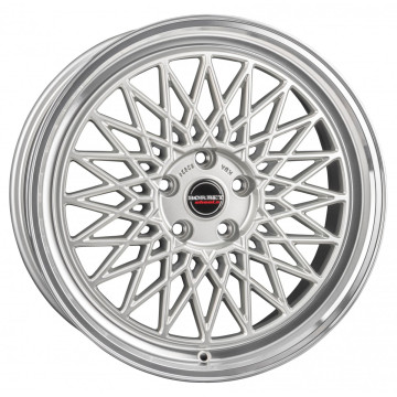 8x18 ET40 - LK5/100 ML57.1 Borbet B silver rim polished