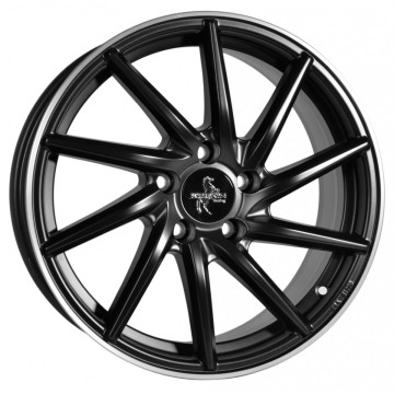 7.5x17 ET37 - LK5/112 ML66.6 Keskin KT17S Hurricane matt black lip polish