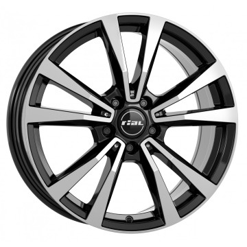 7.5x18 ET49 - LK5/112 ML66.5 Rial M12 diamant-schwarz frontpoliert