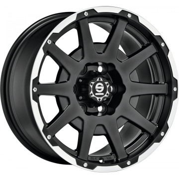 7.5x17 ET35 - LK6/114.3 ML66.1 Sparco Dakar matt black lip polished + rivets