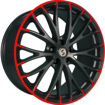 9x20 ET48 - LK5/130 ML71.6 Etabeta Piuma-C black shiny red special edition