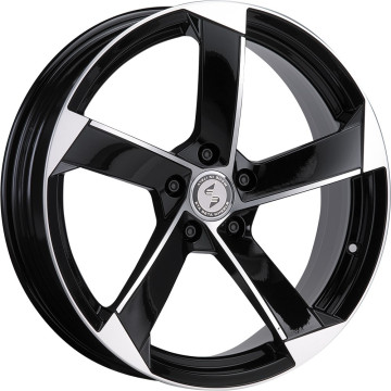 8.5x19 ET25 - LK5/112 ML66.5 Etabeta Magic black shiny full polished