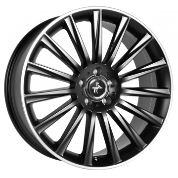 7x17 ET40 - LK5/114.3 ML72.6 Keskin KT18 Turbo matt black lip polish