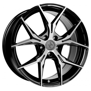8x18 ET35 - LK5/120 ML72.6 Keskin KT19 Angel black front polish