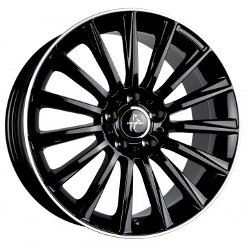 7x17 ET48 - LK5/108 ML72.6 Keskin KT18 Turbo black lip polish