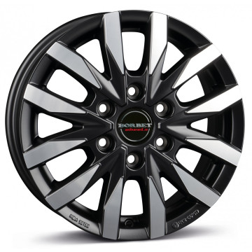 7.5x18 ET45 - LK6/114.3 ML66.1 Borbet CW6 black polished matt