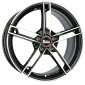 7x17 ET40 - LK5/114.3 ML72.6 MAM W4 black front polish