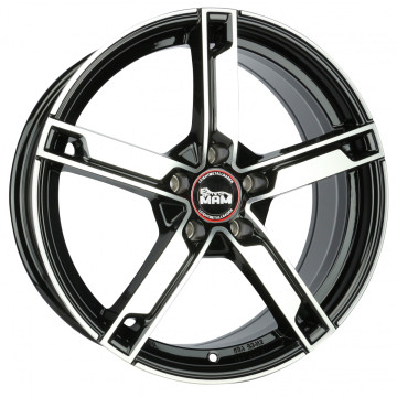 6.5x16 ET38 - LK5/100 ML63.4 MAM W4 black front polish