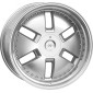 11x20 ET32 - LK5/112 ML66.6 Axxion Y1 race silber lackiert mit hochglanzpoliertem Felgenbett