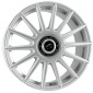8x18 ET30 - LK5/112 ML72.6 Damina Performance DM09 silver - Inlay black