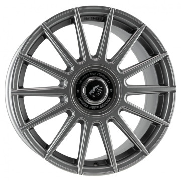 8x18 ET35 - LK5/112 ML72.6 Damina Performance DM09 matt grey - Inlay black