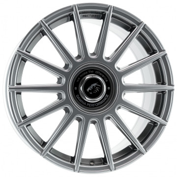 8x18 ET35 - LK5/112 ML72.6 Damina Performance DM09 anthrazit - Inlay black