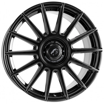8x18 ET45 - LK5/112 ML72.6 Damina Performance DM09 black - Inlay black