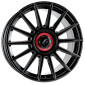 8x18 ET45 - LK5/112 ML72.6 Damina Performance DM09 black - Inlay red
