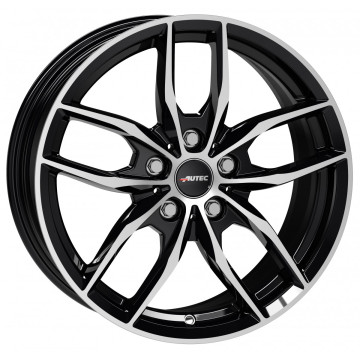 7.5x17 ET52 - LK5/112 ML66.6 Autec Typ BV - Bavaris schwarz poliert