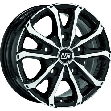 6.5x16 ET62 - LK6/130 ML84.1 MSW MSW 48 Van gloss black full polished