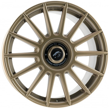 8.5x19 ET35 - LK5/112 ML72.6 Damina Performance DM09 matt bronze - Inlay black