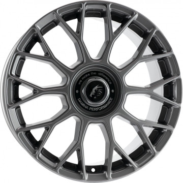 8x18 ET45 - LK5/112 ML72.6 Damina Performance DM10 anthrazit - Inlay black