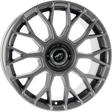 8x18 ET35 - LK5/112 ML72.6 Damina Performance DM10 grey matt - Inlay black