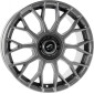 8x18 ET45 - LK5/112 ML72.6 Damina Performance DM10 grey matt - Inlay black