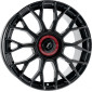 8.5x19 ET35 - LK5/112 ML72.6 Damina Performance DM10 black - Inlay red