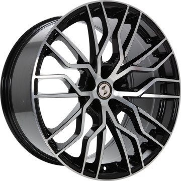 9.5x21 ET37 - LK5/112 ML66.5 Etabeta Medusa black shiny full polished