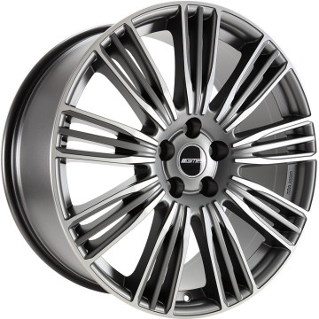 9.5x22 ET43 - LK5/120 ML72.6 GMP Coventry anthracite matt diamond