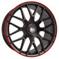 8x18 ET45 - LK5/100 ML66.6 MAM GT1 matt black lip red