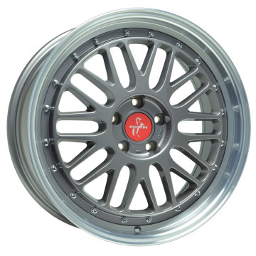 8x18 ET45 - LK5/108 ML72.6 Keskin KT22 Retro titan grey lip polish