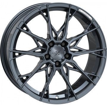 8.5x19 ET45 - LK5/112 ML72.6 Axxion X1 smoke brushed aluminiumsilber
