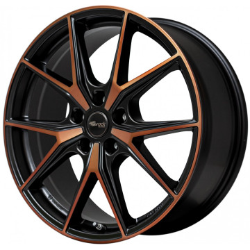8x19 ET40 - LK5/112 ML57.1 Brock B40 black-orange matt-lackiert