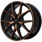 8x19 ET50 - LK5/112 ML57.1 Brock B40 black-orange matt-lackiert