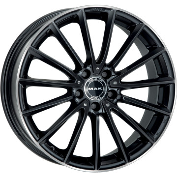 7.5x17 ET40 - LK5/112 ML66.6 Mak Komet gloss black mirror ring