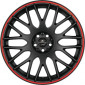 10.5x20 ET25 - LK5/112 ML73.1 Barracuda Karizzma mattblack PureSports / Color Trim rot