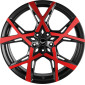 10x22 ET40 - LK5/120 ML73.1 Barracuda Project X gloss black flashred