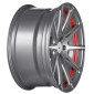 9.5x19 ET42 - LK5/112 ML73.1 Barracuda Project 2.0 silver brushed / Undercut Color Trim rot