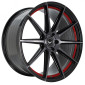9x21 ET35 - LK5/112 ML73.1 Barracuda Project 2.0 higloss-black brushed surface / Undercut Colour Trim rot