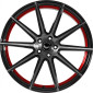 10.5x21 ET40 - LK5/114.3 ML73.1 Barracuda Project 2.0 higloss-black brushed surface / Undercut Colour Trim rot
